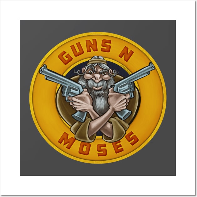 Guns N Moses. Funny Jewish Passover Graphic Wall Art by sababa